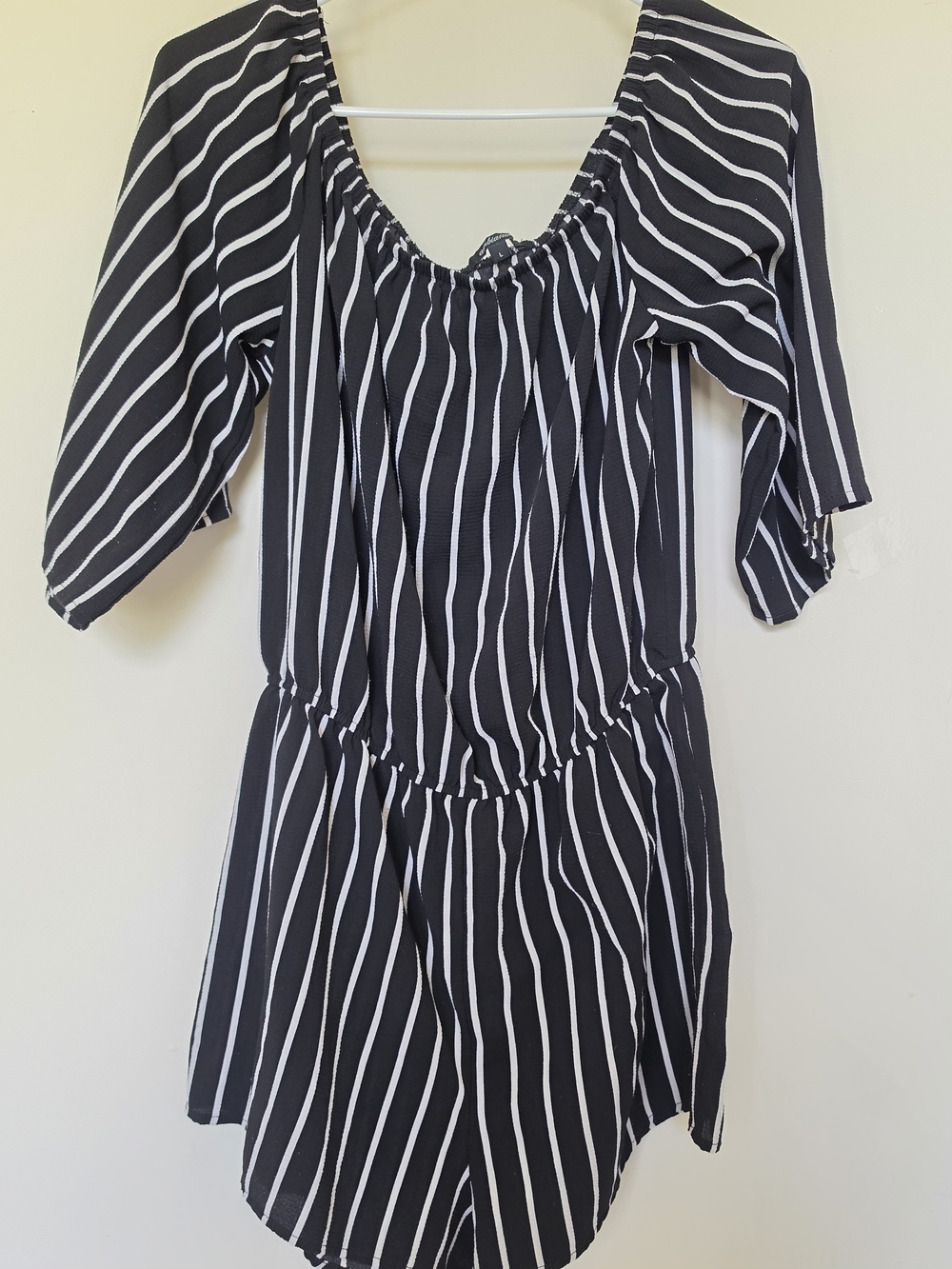 Ambiance Black and White Striped Top